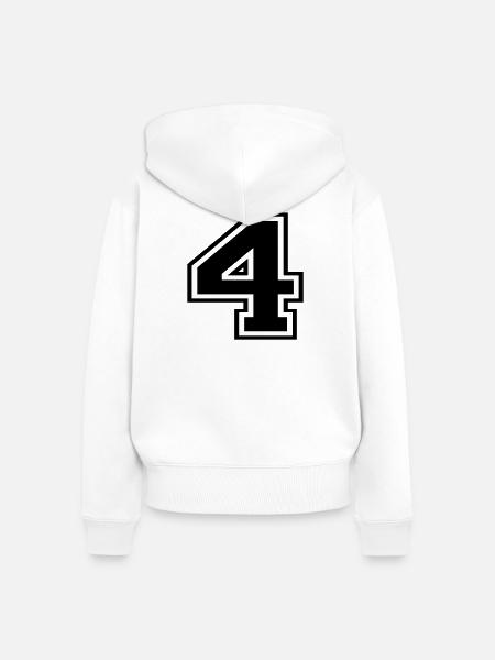 4 - Frauen Premium Bio Zip Hoodie - Weiß