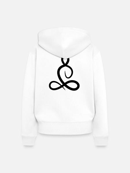 lotus yoga - Frauen Premium Bio Zip Hoodie - Weiß