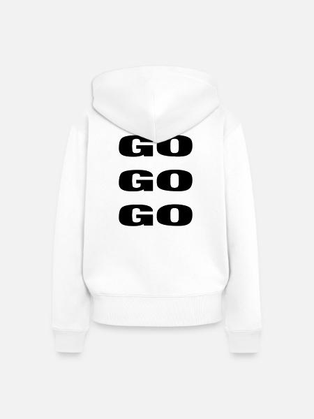 go - Frauen Premium Bio Zip Hoodie - Weiß