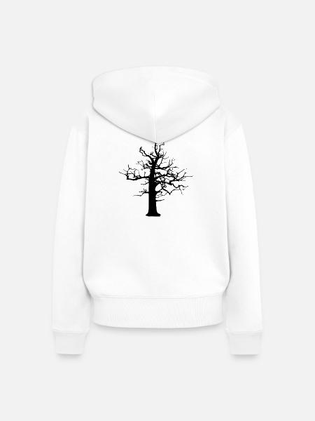 Wald-Rückfall - Frauen Premium Bio Zip Hoodie - Weiß