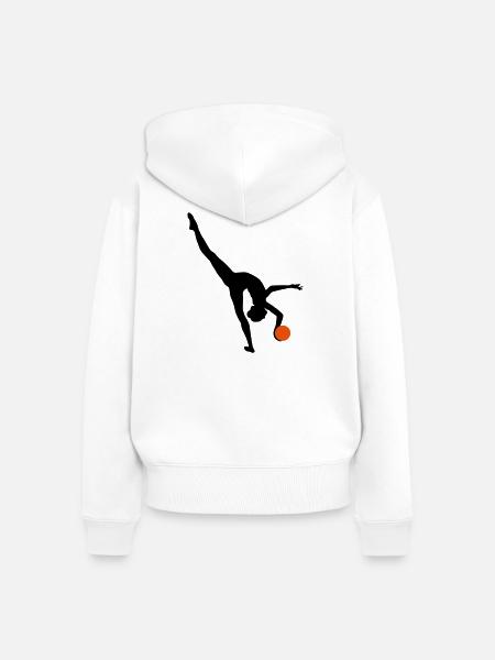 Gymnastik - Frauen Premium Bio Zip Hoodie - Weiß