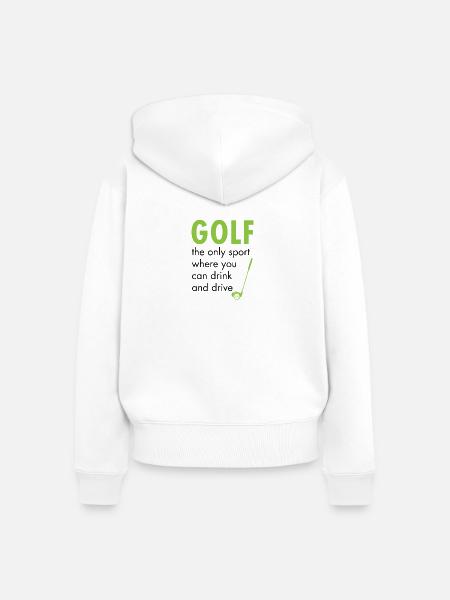 Golf golfen Golfschläger Caddy Geschenk Golfshirt - Frauen Premium Bio Zip Hoodie - Weiß