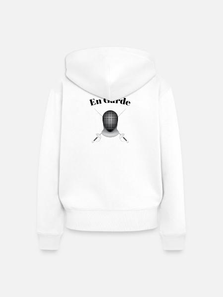 Fechten - En Garde - Frauen Premium Bio Zip Hoodie - Weiß