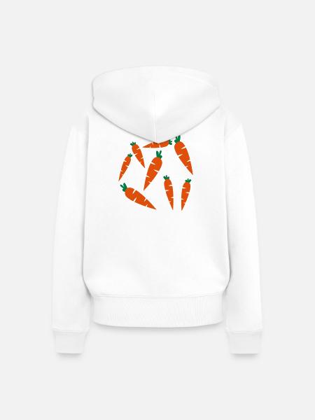 carrots - Frauen Premium Bio Zip Hoodie - Weiß