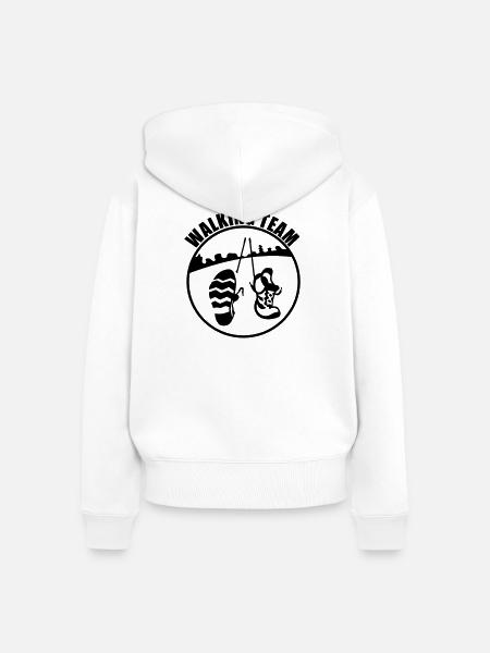 walking team - Frauen Premium Bio Zip Hoodie - Weiß
