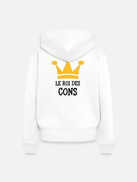 Der König von Cons - Frauen Premium Bio Zip Hoodie - Weiß