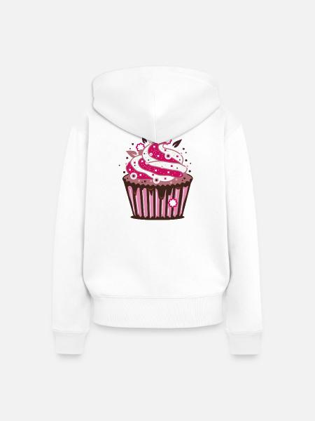 Cupcake - Frauen Premium Bio Zip Hoodie - Weiß