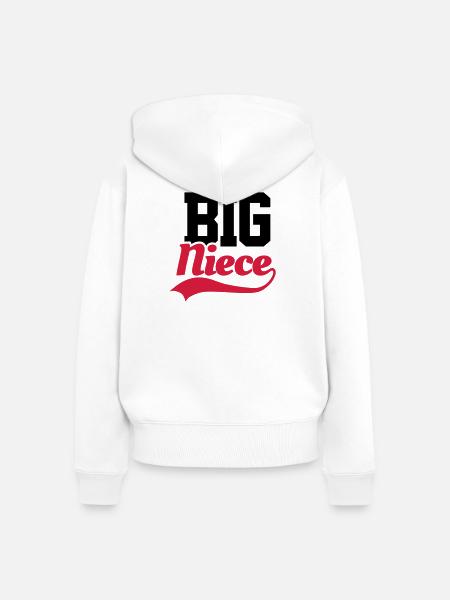 Big Niece - Frauen Premium Bio Zip Hoodie - Weiß