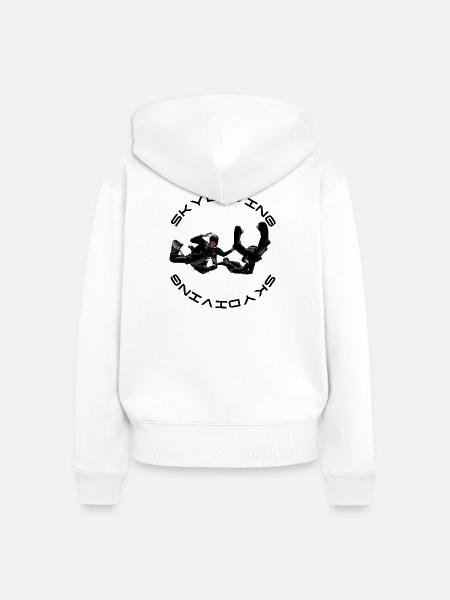 skydiving - Frauen Premium Bio Zip Hoodie - Weiß