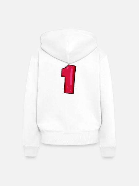 1 - Frauen Premium Bio Zip Hoodie - Weiß