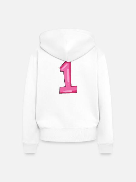 1 - Frauen Premium Bio Zip Hoodie - Weiß