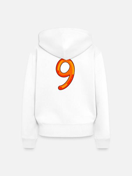 9 - Frauen Premium Bio Zip Hoodie - Weiß