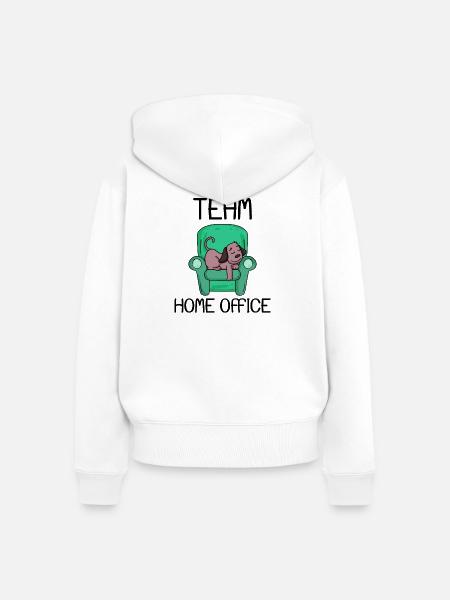Home Office - Frauen Premium Bio Zip Hoodie - Weiß