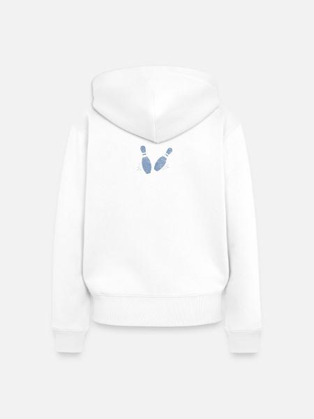 bowling pins - Frauen Premium Bio Zip Hoodie - Weiß