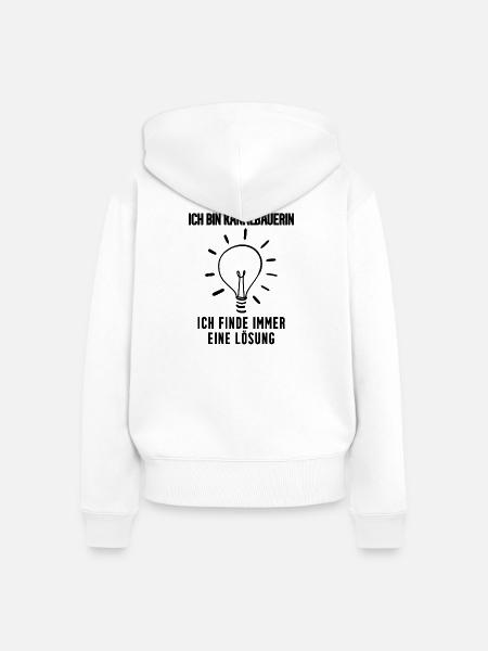 Kanalbauerin Beruf Ausbildung - Frauen Premium Bio Zip Hoodie - Weiß