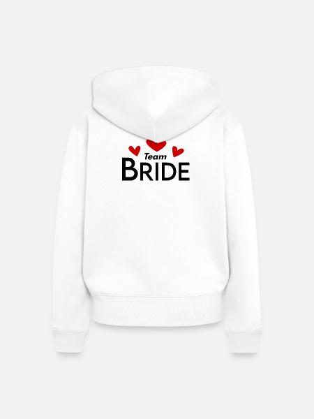 Team Braut Hochzeitsfeier - Frauen Premium Bio Zip Hoodie - Weiß