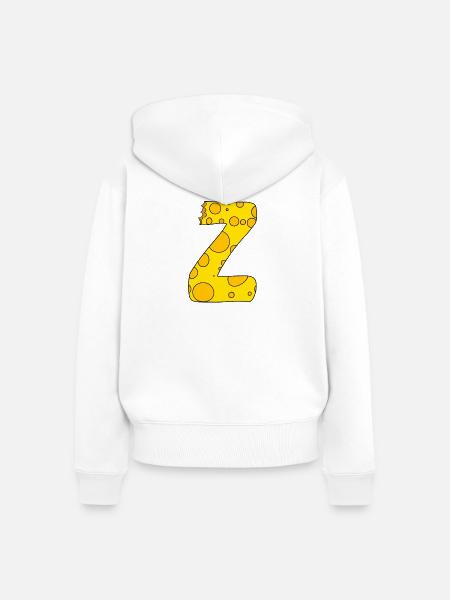 Buchstabe Z - Frauen Premium Bio Zip Hoodie - Weiß