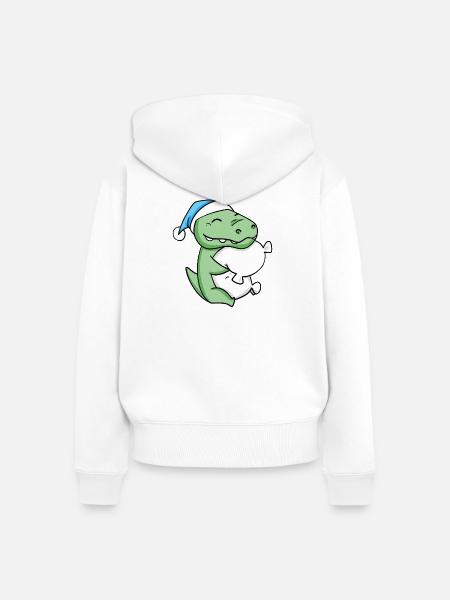 Krokodil Baby - Frauen Premium Bio Zip Hoodie - Weiß