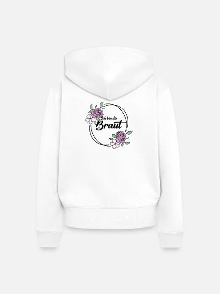 Die Braut Junggesellinnenabschied - Frauen Premium Bio Zip Hoodie - Weiß