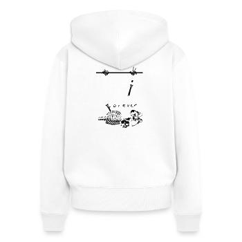 Callisthénie - Sweat à capuche zippé Premium bio Femme - blanc - Dos - AI Model Female 172 light (172cm)