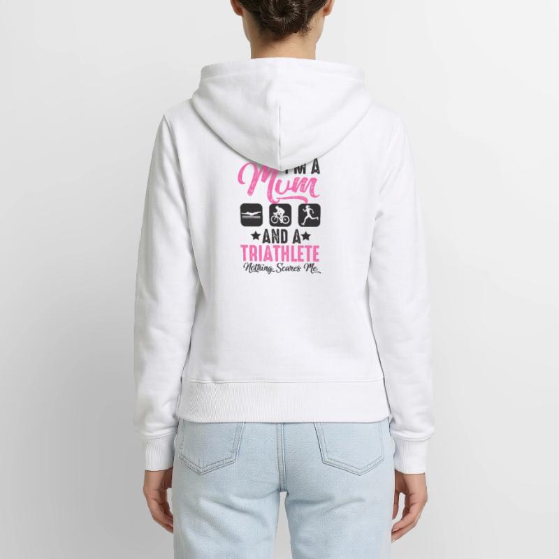 Ich Bin Eine Mutter Und Ein Triathlet Frauen Premium Bio Zip Hoodie