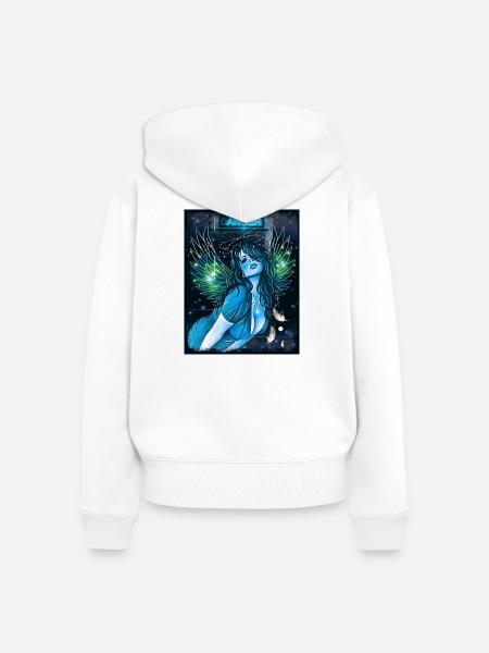 Neuer Engel - Frauen Premium Bio Zip Hoodie - Weiß