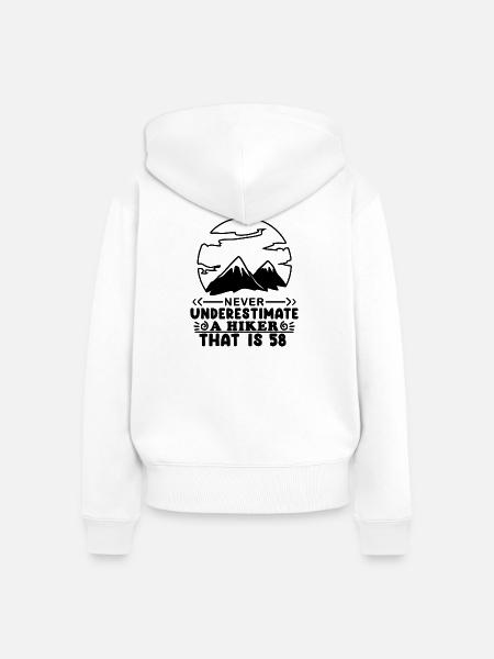 v - Frauen Premium Bio Zip Hoodie - Weiß