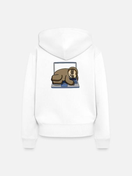 Computer Nerd Programmierer Geschenk - Frauen Premium Bio Zip Hoodie - Weiß