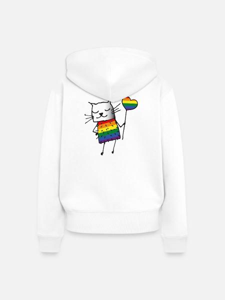 LGBT & Pride - Frauen Premium Bio Zip Hoodie - Weiß