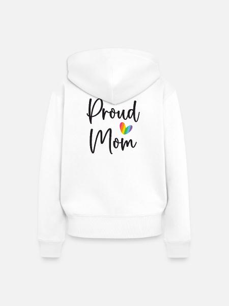Stolze Mama - Frauen Premium Bio Zip Hoodie - Weiß