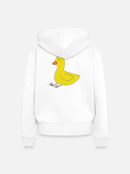 ente impressionismus - Frauen Premium Bio Zip Hoodie - Weiß