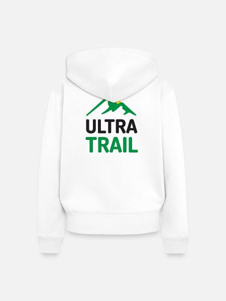 Ultra-Pfad - Frauen Premium Bio Zip Hoodie - Weiß