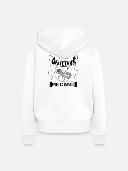 Der beste Mechaniker - Frauen Premium Bio Zip Hoodie - Weiß