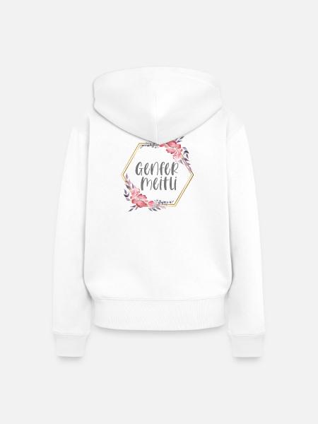Schweiz Genf Mädchen Heimat Geschenk - Frauen Premium Bio Zip Hoodie - Weiß