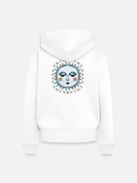 Wintersonne - Frauen Premium Bio Zip Hoodie - Weiß