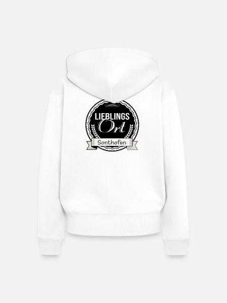 Lieblingsort Sonthofen - Frauen Premium Bio Zip Hoodie - Weiß