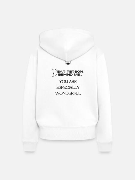 Nächstenliebe - Frauen Premium Bio Zip Hoodie - Weiß