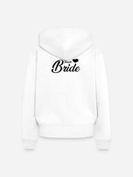 Team Bride - Frauen Premium Bio Zip Hoodie - Weiß