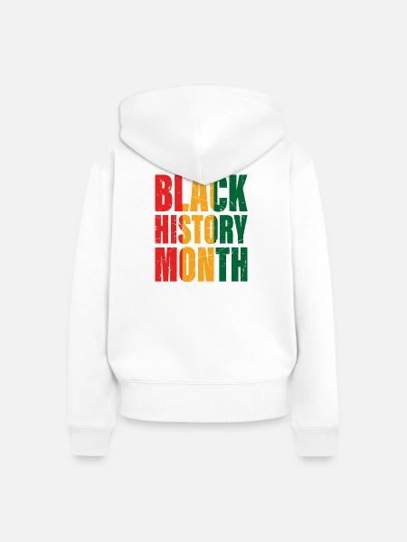 Black History Month - Frauen Premium Bio Zip Hoodie - Weiß