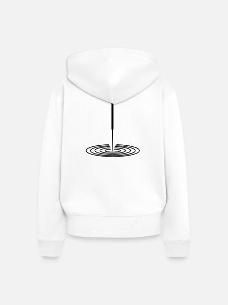 Akupunktur-Logo - Frauen Premium Bio Zip Hoodie - Weiß