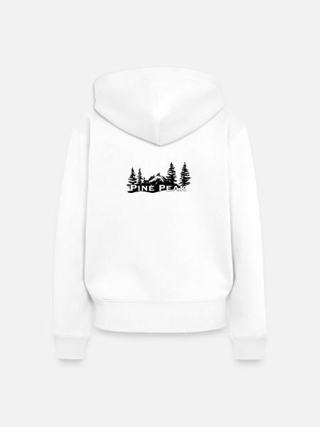Pine Peak - Frauen Premium Bio Zip Hoodie - Weiß