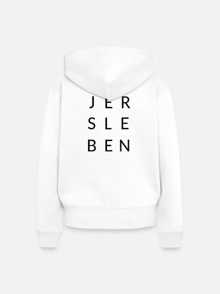 Jersleben Schritzug - Frauen Premium Bio Zip Hoodie - Weiß