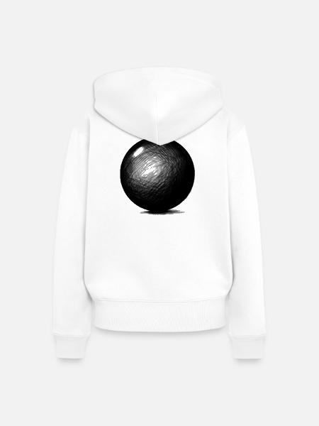 Die Kugel / Boule - Frauen Premium Bio Zip Hoodie - Weiß