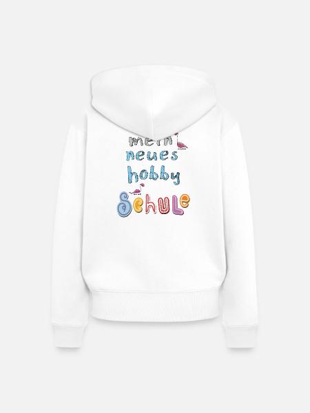 Schule Schulkind - Frauen Premium Bio Zip Hoodie - Weiß