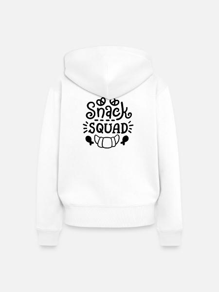 Snack Feinschmecker Essensliebhaber - Frauen Premium Bio Zip Hoodie - Weiß