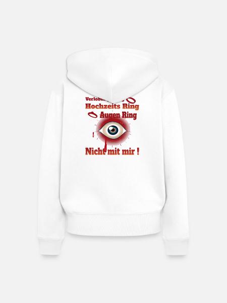 Single Leben - Frauen Premium Bio Zip Hoodie - Weiß