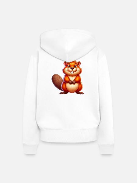 Bieber - Frauen Premium Bio Zip Hoodie - Weiß