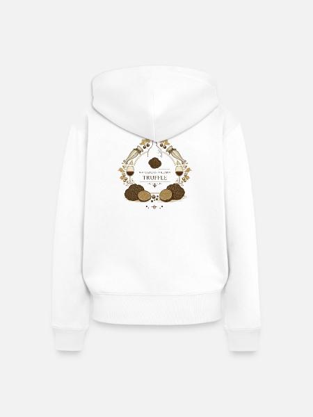 Italienisches Trüffelfest - Frauen Premium Bio Zip Hoodie - Weiß