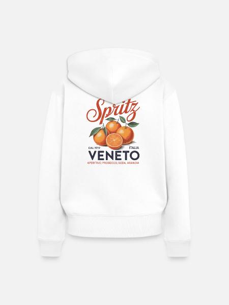 Sunset Aperitivo - Frauen Premium Bio Zip Hoodie - Weiß