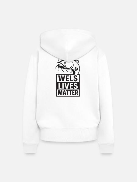 Wels - Wels lives Matter - Frauen Premium Bio Zip Hoodie - Weiß